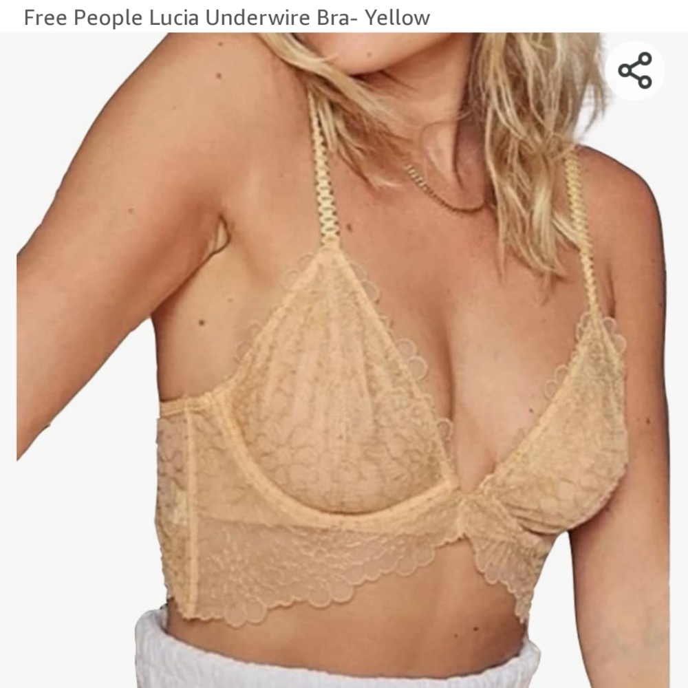 🦋Free People Lucia Underwire Bra 34C NWT